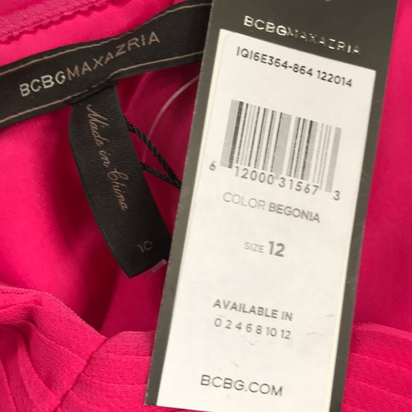 NWT BCBG Maxazria begonia chiffon gown size 10/12 - Picture 5 of 5